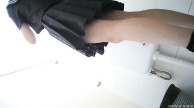 办公楼女厕全景偷拍短裙美女的多毛小黑鲍鱼